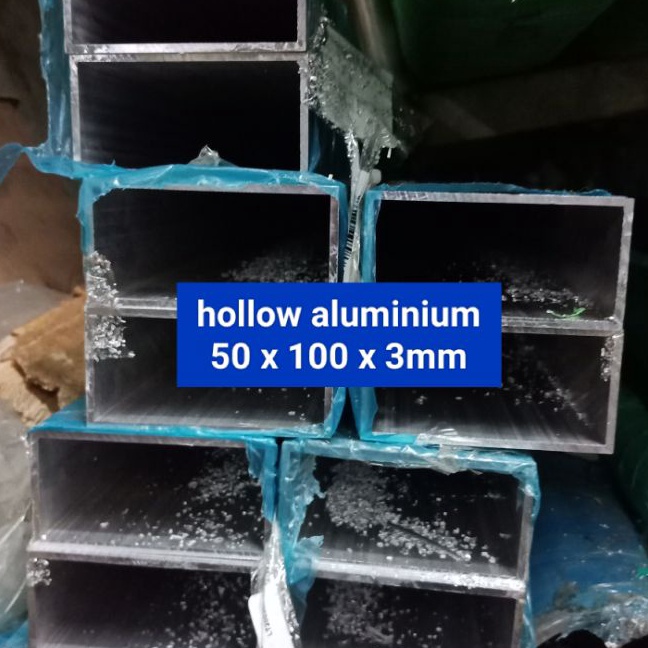 FG2 Hollow Alumum 5 x 1 x 3mm  holo alumunium per 1cm