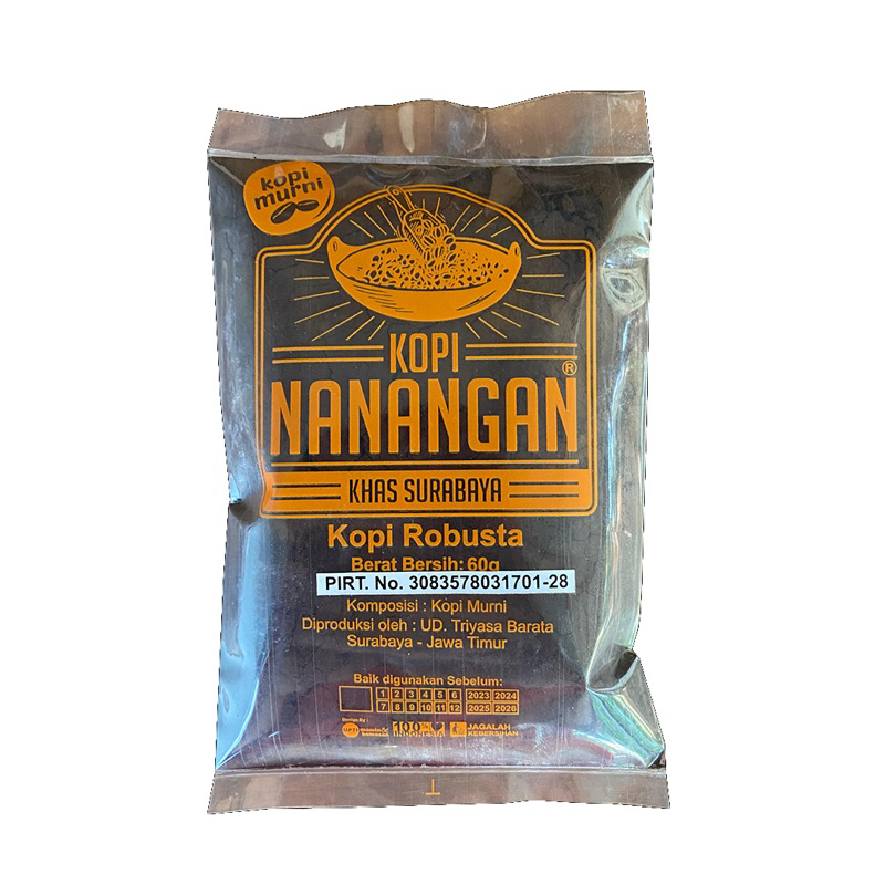 

Kopi Nanangan Robusta Murni 60gr. Kopi Nanangan Dengan Khas Dan Kualitas Rasanya Sangat Murni Dan Nikmat.