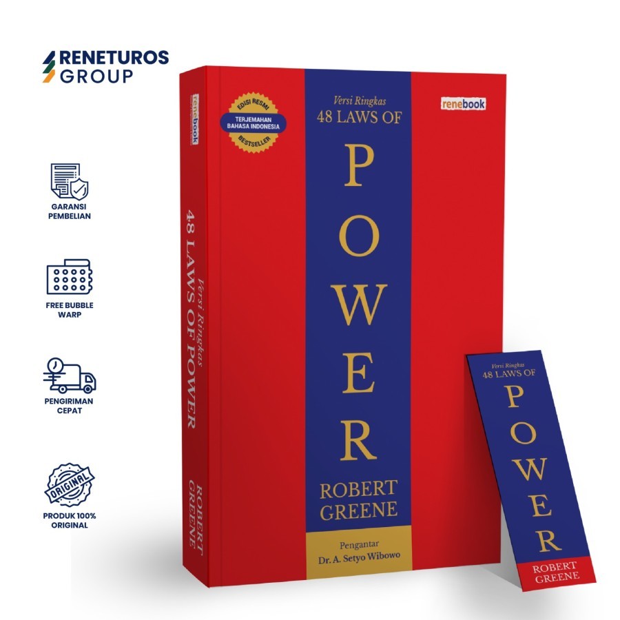 Buku 48 Laws of Power Indonesia : Panduan Esensial Menuju Kekuasaan - Penerbit Turos