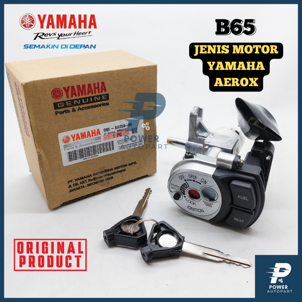 KUNCI KONTAK B65-XH250 YAMAHA AEROX ORIGINAL PASTI PRESISI, PNP DAN COCOK - KUNCI KONTAK AEROX B65