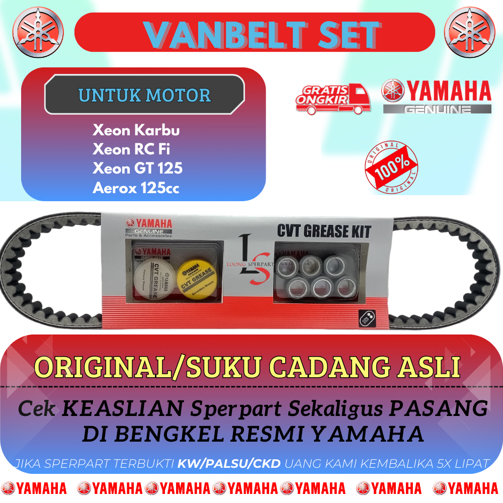 Vanbelt Yamaha Xeon GT 125 Ori , Vanbelt Xeon RC 125 Original , Vanbelt RC Fi 125 , Vanbelt Xeon Kar