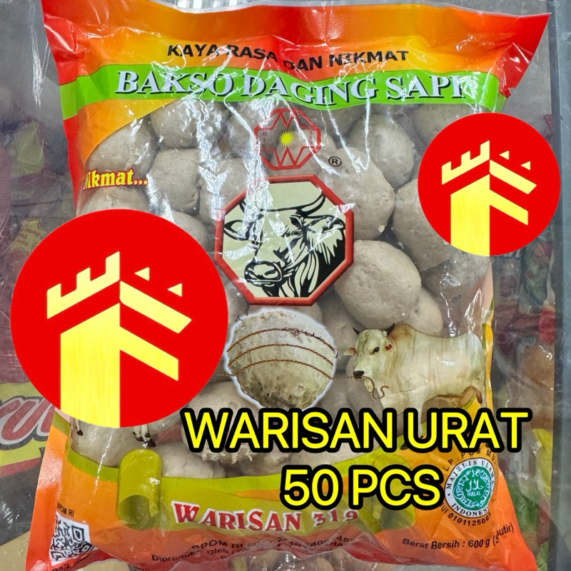 

BAKSO SAPI URAT WARISAN 319 50 PCS BASO URAT WARISAN 50 PCS 600 GR