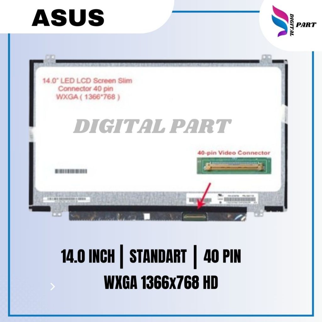 LED LCD Laptop Asus X44 X44H X44A A44 A44H 14.0 STD/TEBAL