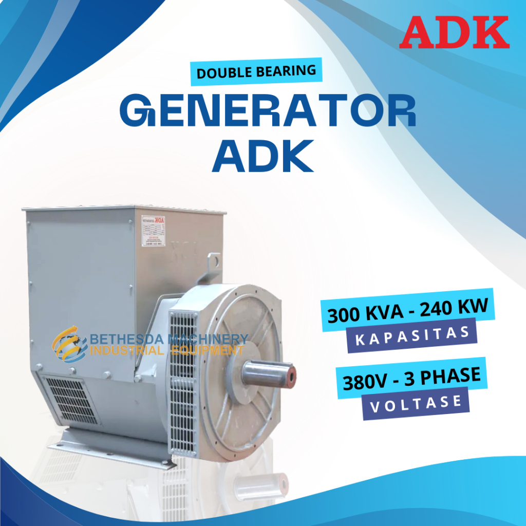 Alternator ADK 300 KVA Generator Genset 240 kw 3 Phase