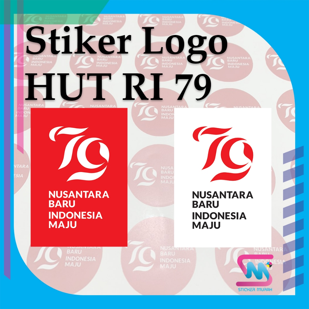 

Stiker Murah Bandung - Cetak Sticker Logo HUT Kemerdekaan RI Bahan Vinyl Anti Air Murah Per Lembar