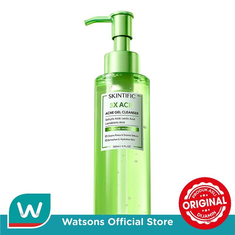Skintific 3X Acid Acne Gel Cleanser 120ml