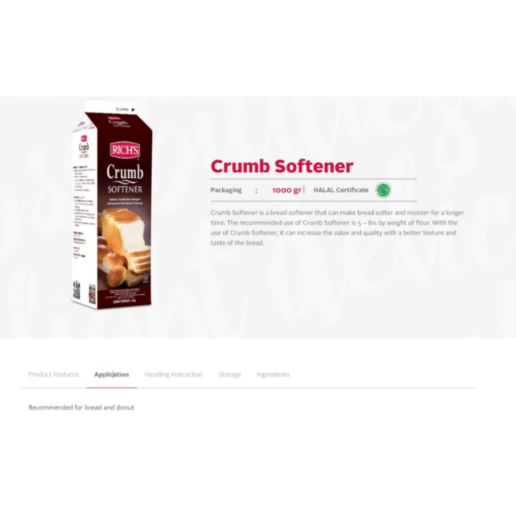 

Rich's Crumb Softener 1000gr ( pelembut roti )