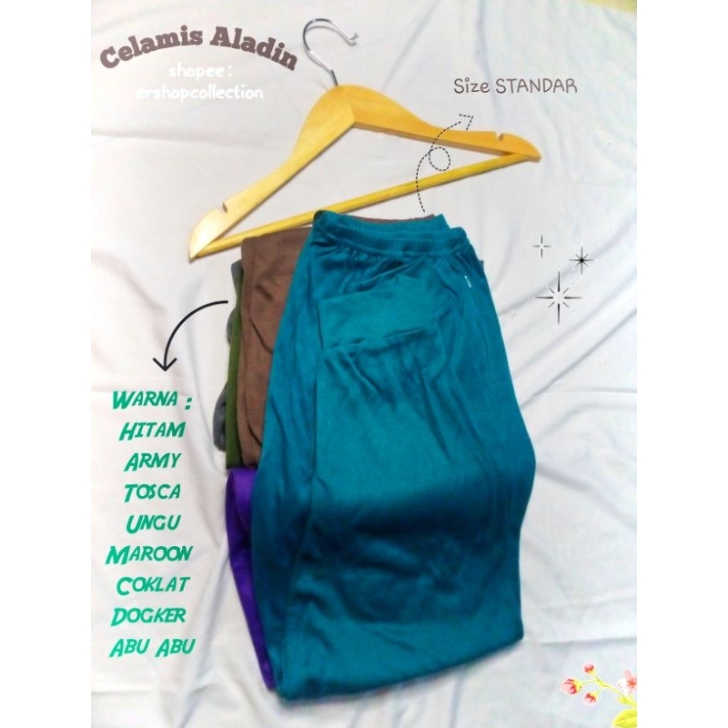 Celana aladin polos - celana harian - kolor panjang wanita