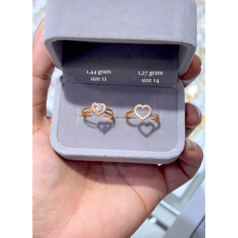 Cincin Love cincin hati Cincin Emas Heartshape Toko Mas Karangayu Toko Emas Karangayu
