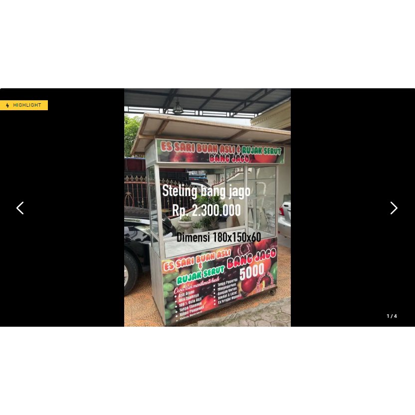 Steling kaca aluminium besar jual makanan