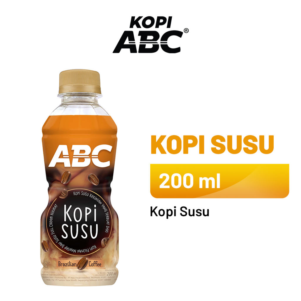 

ABC Kopi Susu Ready to Drink 200 ml Kopi Susu Kemasan Botol