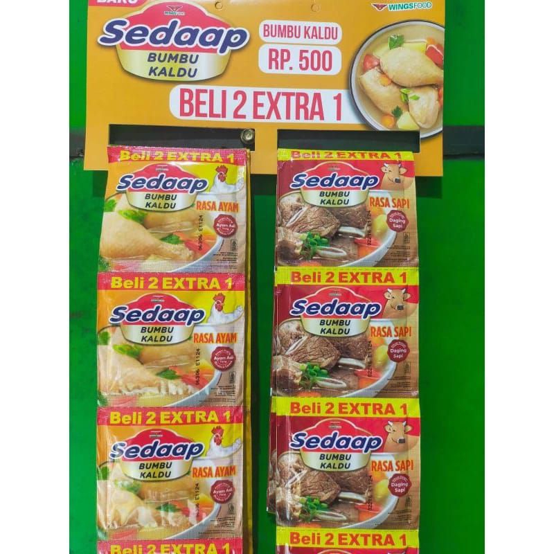 

Sedap Bumbu Kaldu Renceng Sapi / Sedap Bumbu Kaldu Ayam / 1 renceng gratis 6pcs