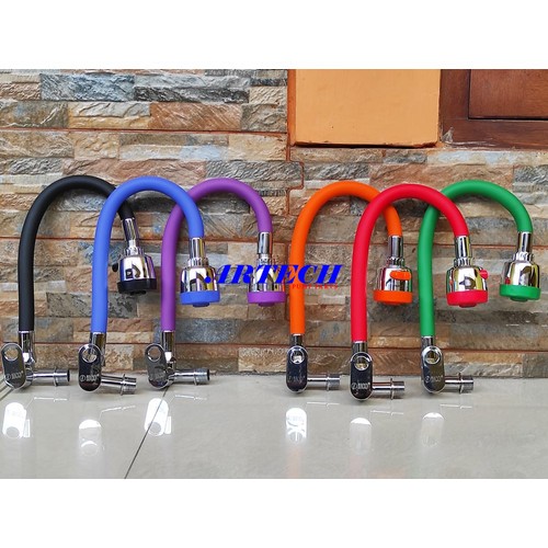KRAN ANGSA FLEXIBEL FLEKSIBEL BAK CUCI PIRING WARNA KARET ISCO 1/2"