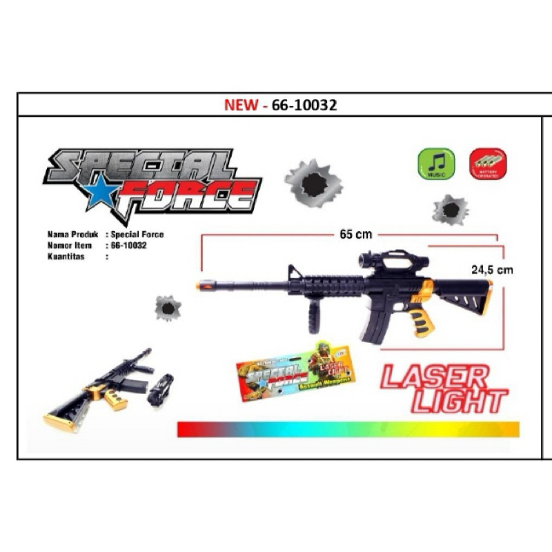 Tokohd886 Mainan Anak Tembakan Pistol Lampu Laser Full Set JUMBO/Mainan Anak Laki-laki Sniper Gun AM