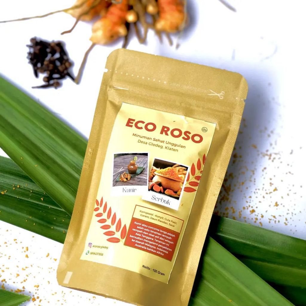 

Eco Roso Serbuk Kunir Jamu Herbal Original 100g