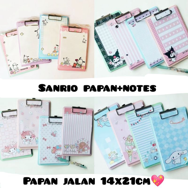 

Papan Jalan dengan Kertas Memo Motif Sanrio Cinnamoroll Melody Kuromi Pochacco