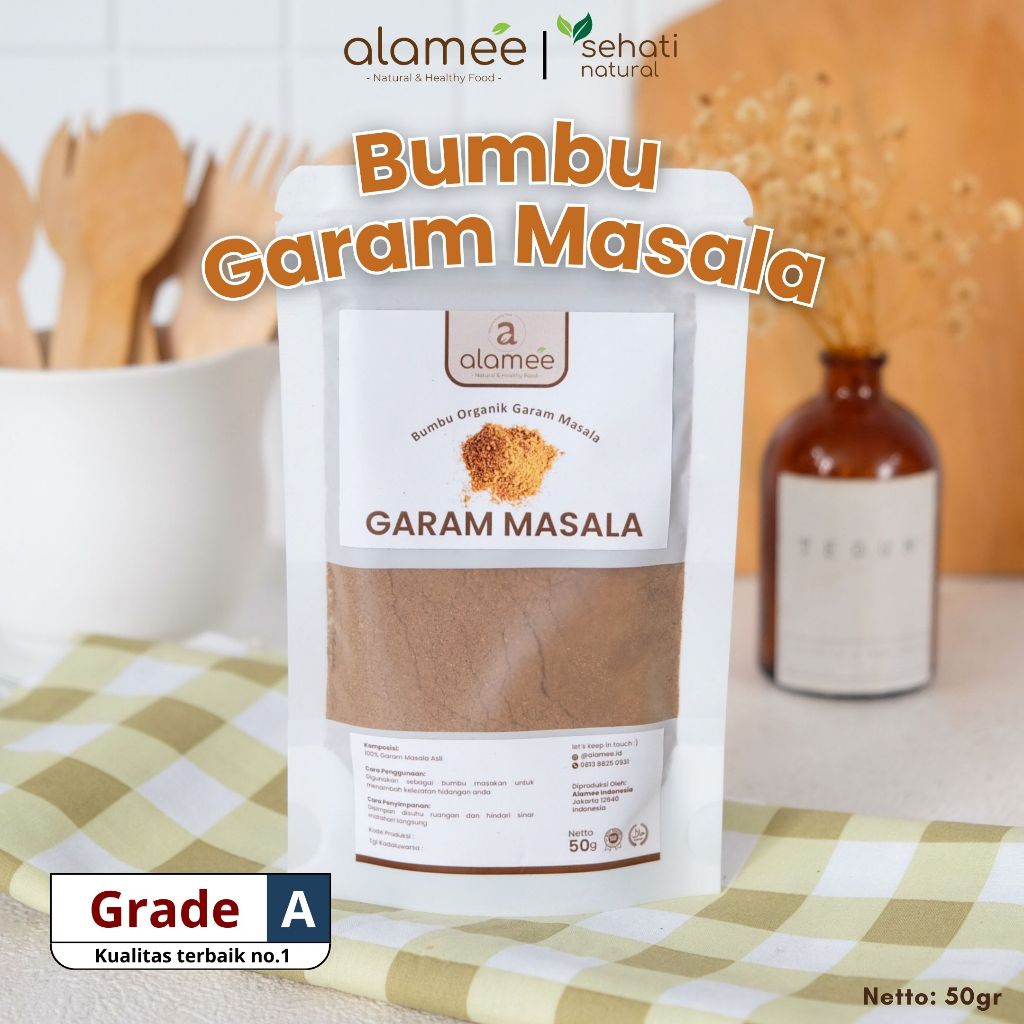 

GARAM MASALA REMPAH INDIAN INDIA SEASONING SALT MURNI ASLI BUMBU ORGANIK ALAMI 50 GR