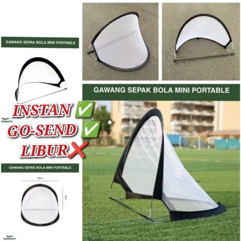 KODE L75Z Gawang sepakbola Mini WANNAFIT portable latihan bola sepak Foldable kecil