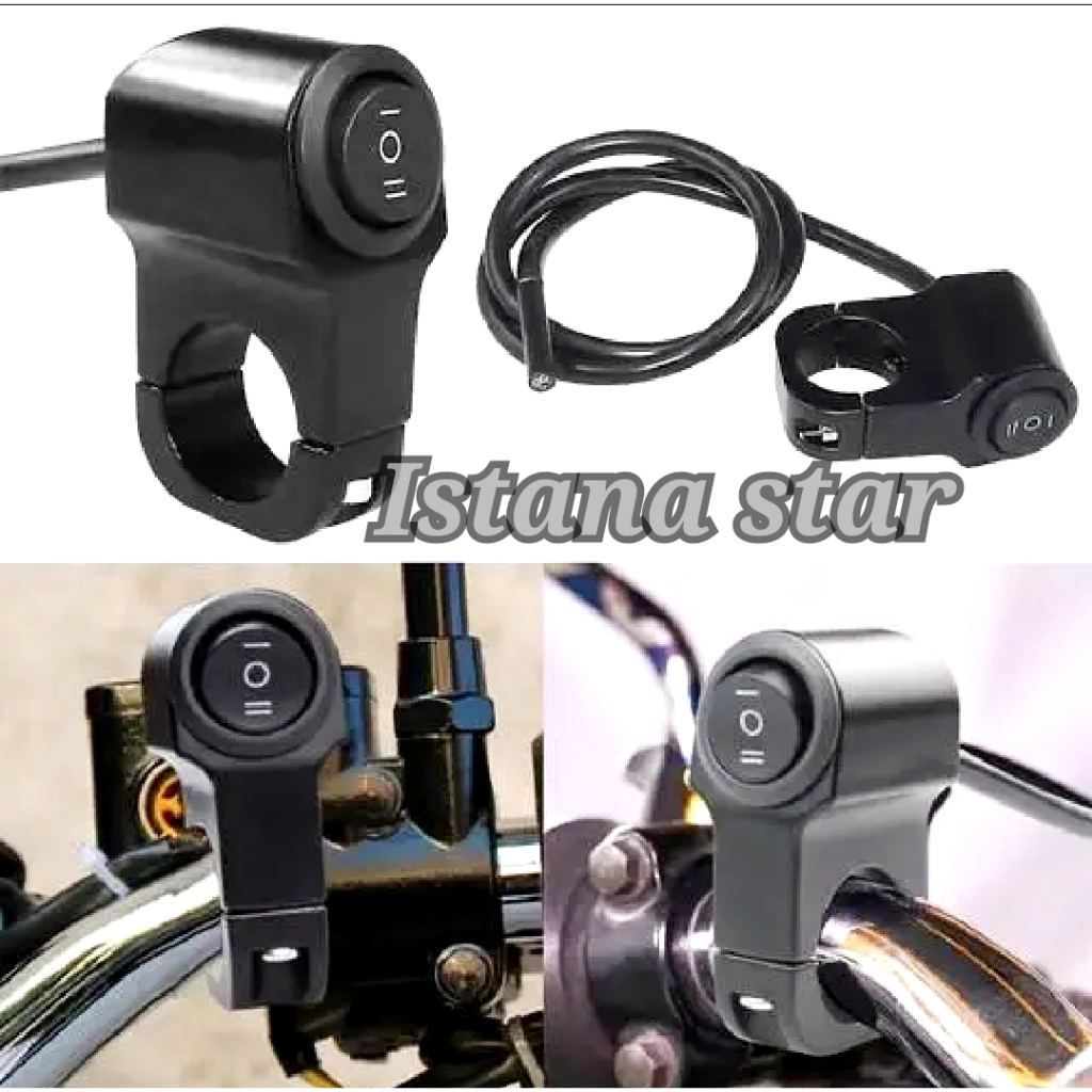SAKLAR TOMBOL LAMPU ON OFF FULL ALUMINIUM ALLOY MOTOR UNIVERSAL RXK FINO PCX VIXION KLX WR CRF DLL