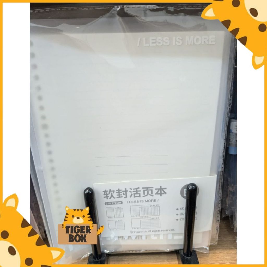 

Binder B5 Transparan Aesthetic 6 Ring Bahan Plastik