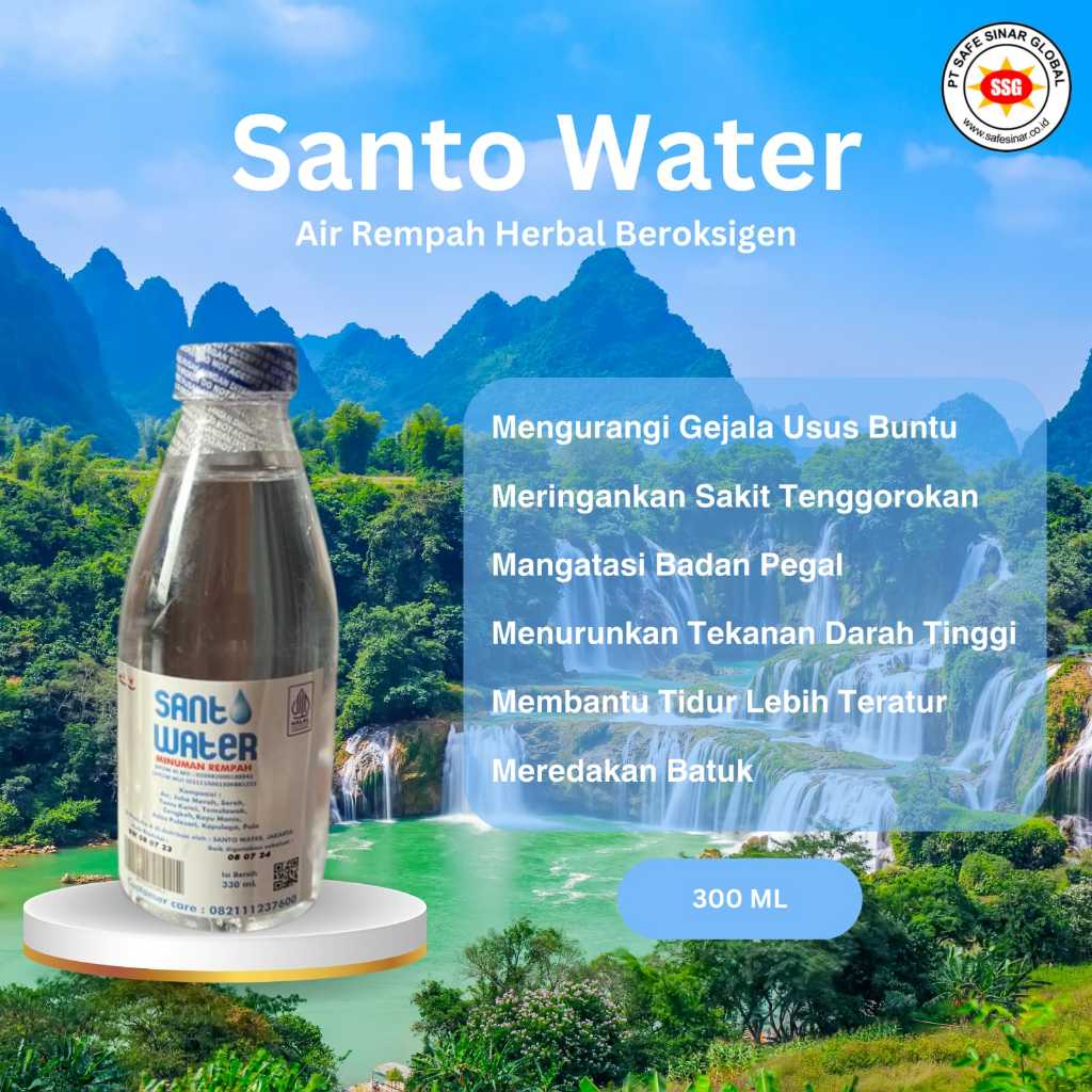 

Minuman Herbal Rempah Santo Water 330 ml Original | Air Rempah - Rempah