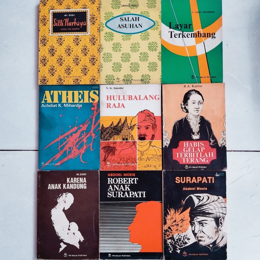 Novel Novel Sastra Terbitan Balai Pustaka