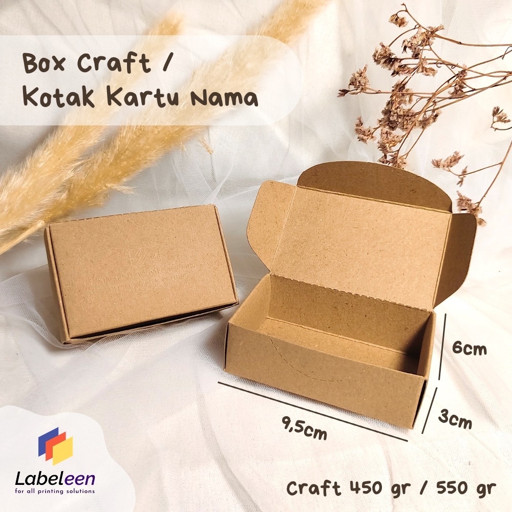 

Box/ Kotak Coklat Craft untuk Kartu Nama, aksesoris, dll