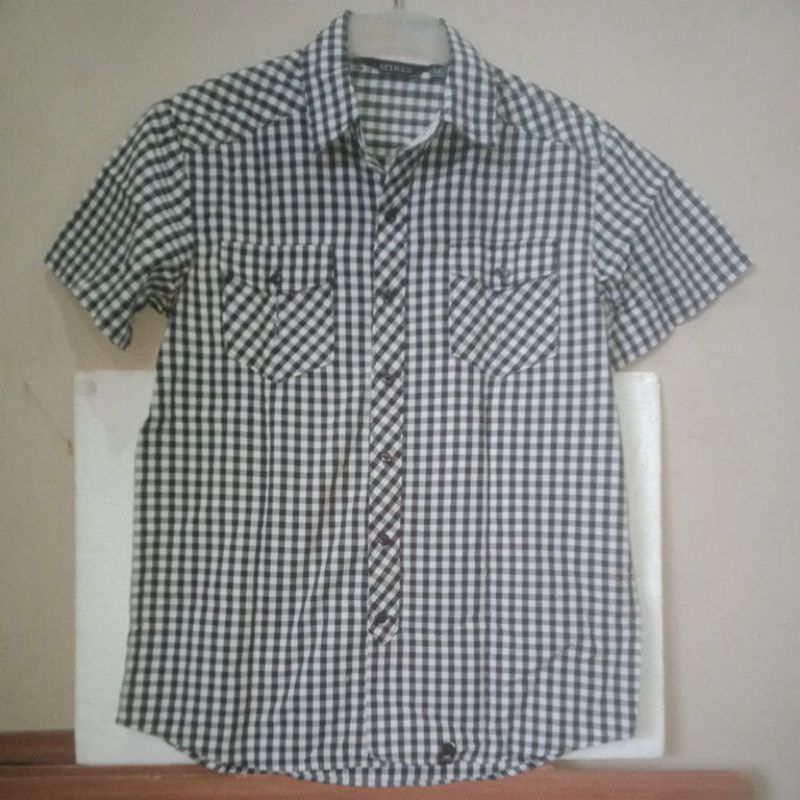 ATTICUS dead bird crew kemeja Tartan size M fit L SECOND ORIGINAL