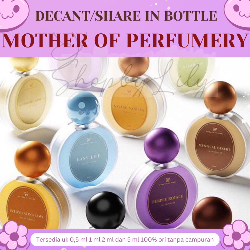 [DECANT/SHARE] Mother Of Perfumery (MOP) - Savage Vanilla | Honorable Woman | Easy Life | Mystical D
