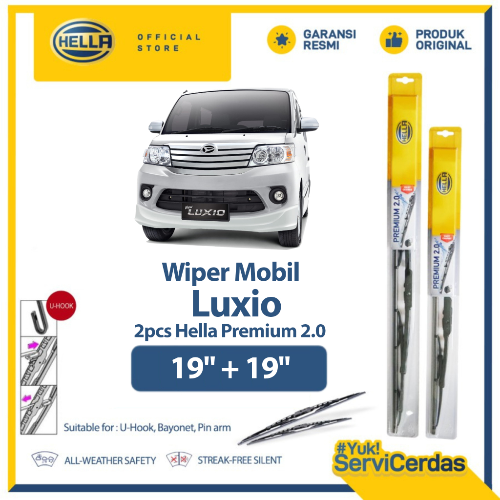 Wiper Mobil DAIHATSU Luxio 19" + 19" (2pcs) - HELLA Premium 2.0