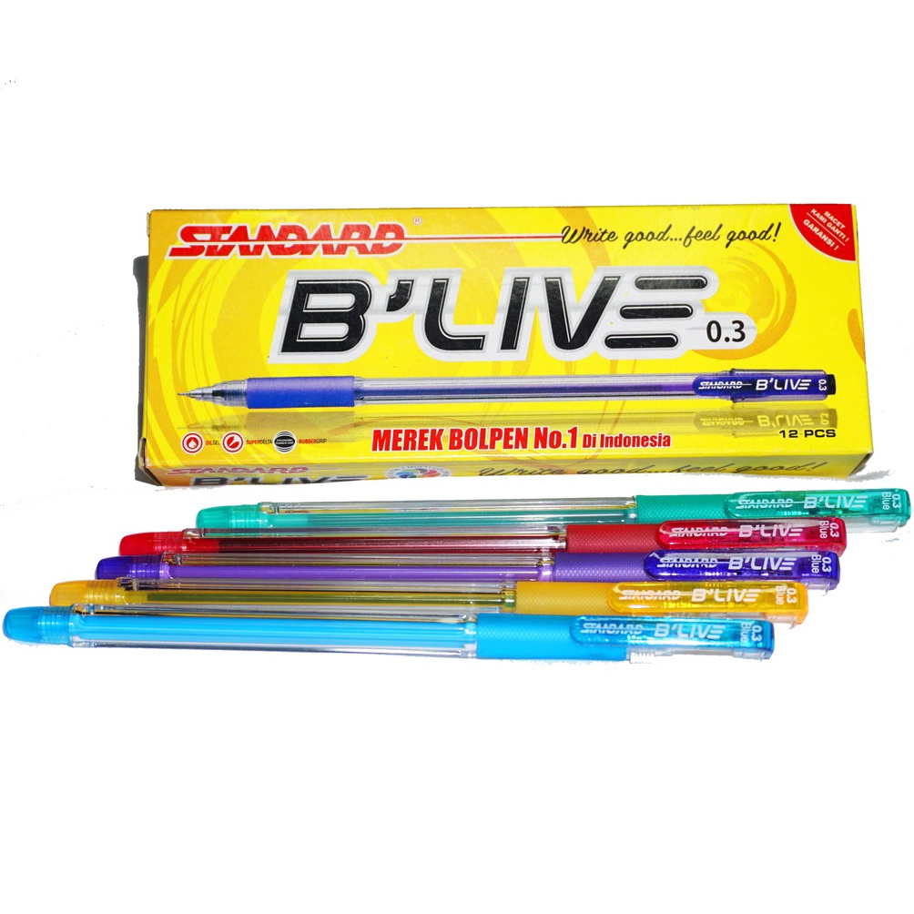 12pcs  Pulpen STANDARD Pulpen BLIVE  Bulpen BLive  BLIVE  BLive KODE B6E6