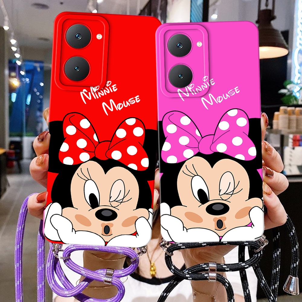 CM_Id8 Softcase Tali For Vivo Y03 Y02 Y15S Y35 Case Terabaru - Case Cantik - Case tali pink Lucu Cas