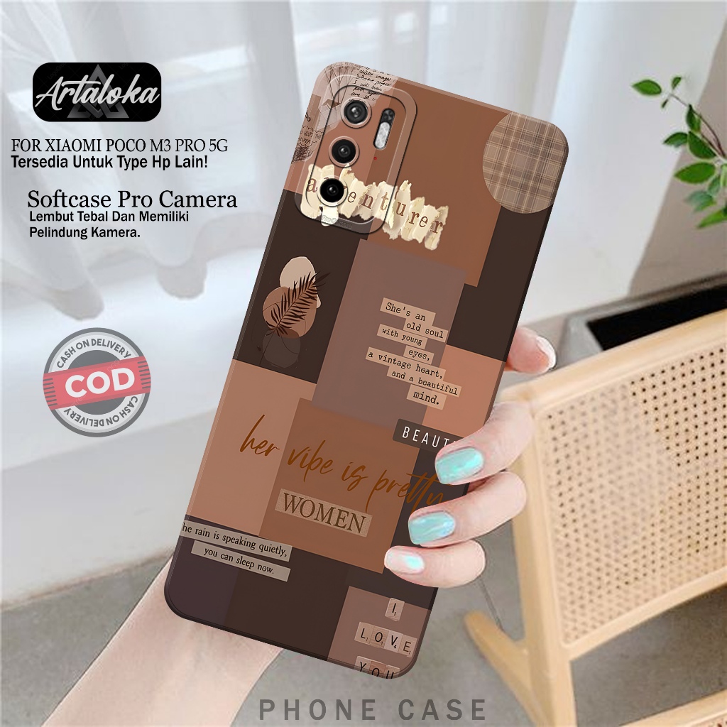 Softcase Hp Xiaomi Poco M3 Pro 5G Fashion Case Aesthetic Case Poco M3 Pro 5G Silikon TPU Pro Camera 