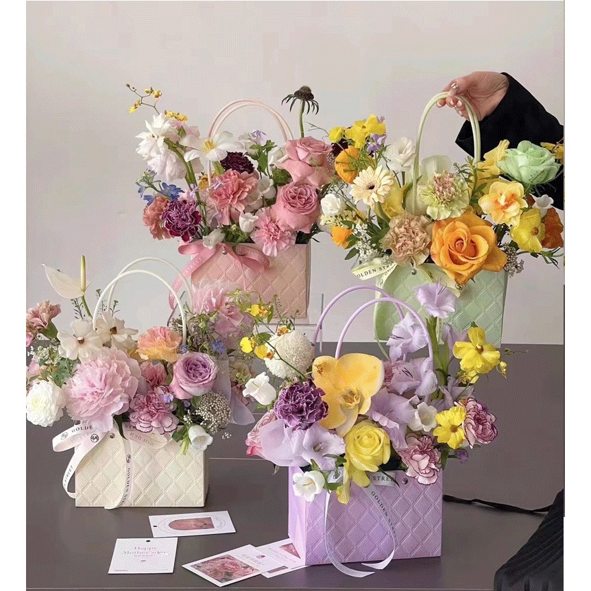 

Flower Packing Paper Bag Gift Box Tas Bouquet Flower Handbag