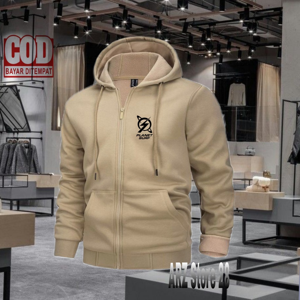 Terlaris  Free Jaket Resleting Text Hitam Planet Surf 79  Sweater Distro Terbaru Hoodie Termurah Pri