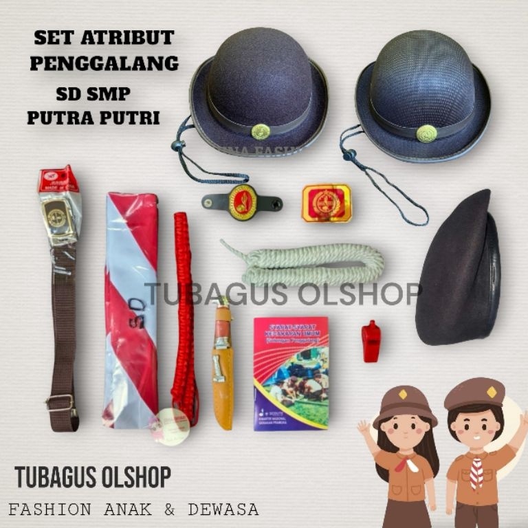 

KODE T66W Atribut Set Pramuka Paket SD SMP PUTRA PUTRI PENGGALANG Premium