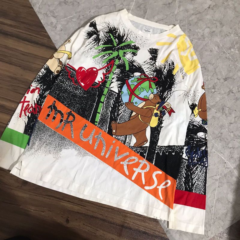 kaos motif Castelbajac sport size L second bekas preloved Branded