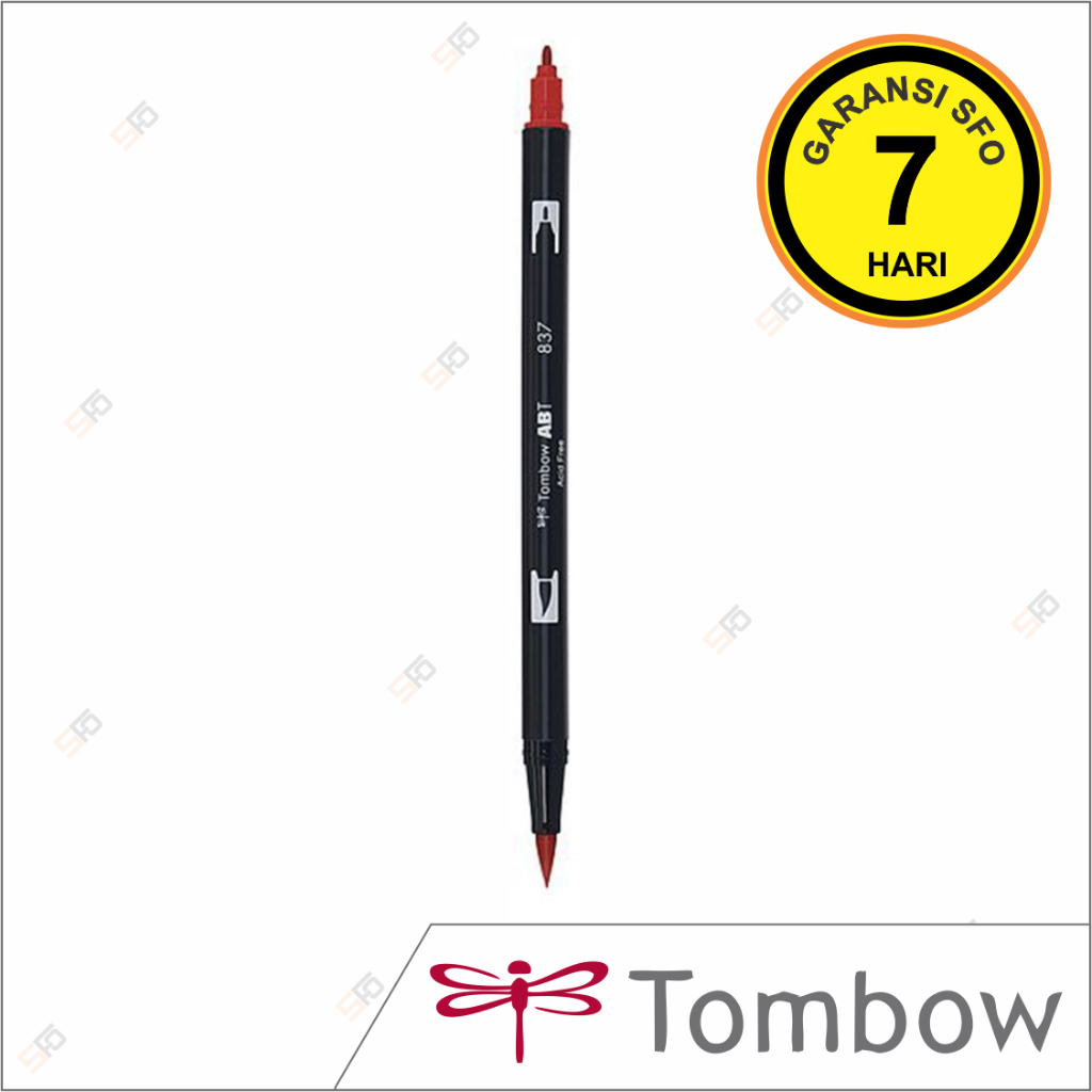 

Dual Brush Pen Tombow 837 - Wine Red - ABT Satuan - SFO Semarang Official