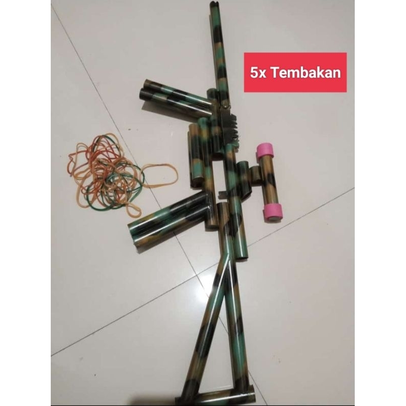 Mainan tembak PVC Peluru Karet /Pistol Mainan Anak Model Laras Panjang