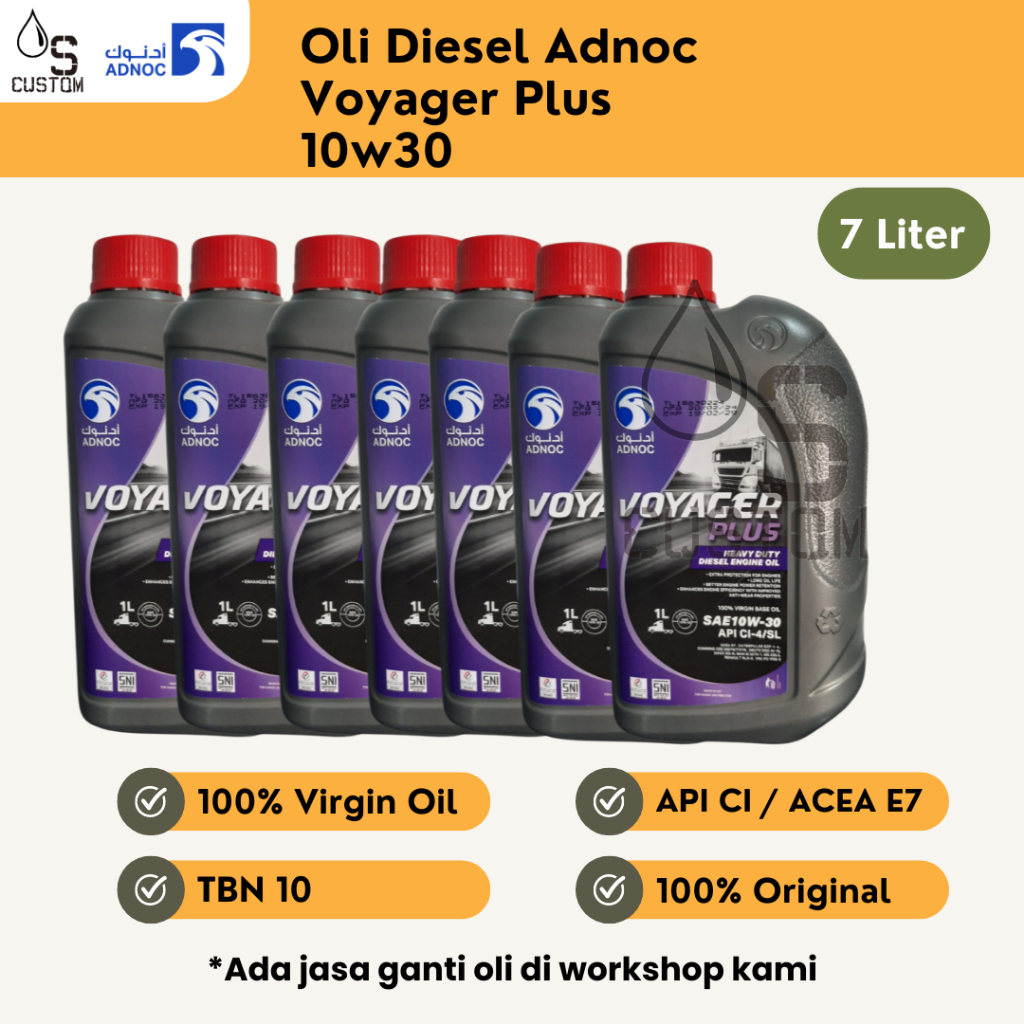 Oli Diesel Adnoc Voyager Plus 10w30 7 Liter
