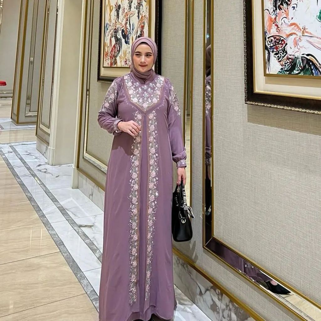 [ BEST SELLER ] Clarissa series Bordir Gamis wanita Dewasa Terbaru 2024 Elegan Gamis Remaja kekinian