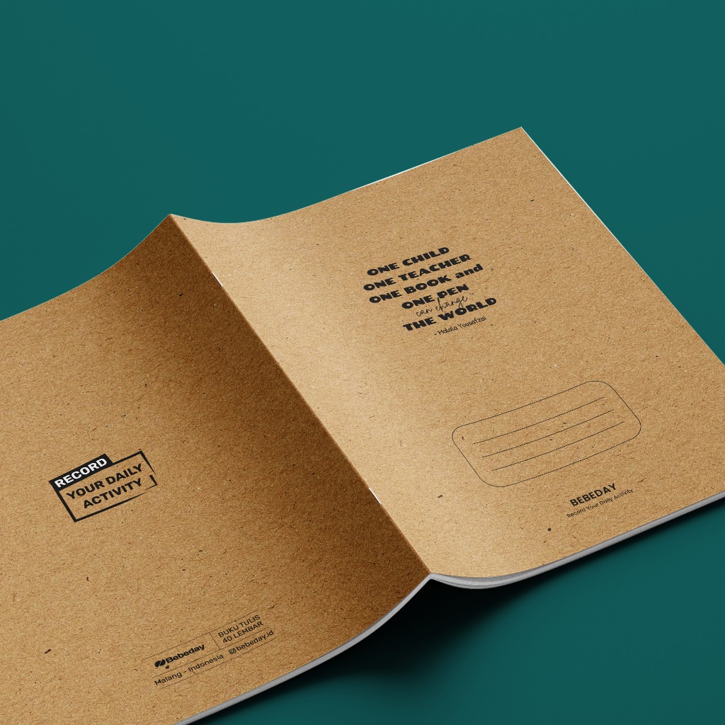 

Bebeday - Buku Tulis | Buku Catatan | Notebook | Kraft Paper | Seri Quote TEACHER