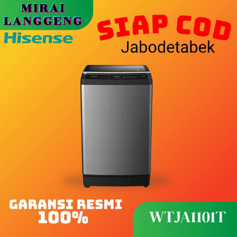 HISENSE MESIN CUCI 1 TABUNG TOP LOAD WASHER WTJA1101T