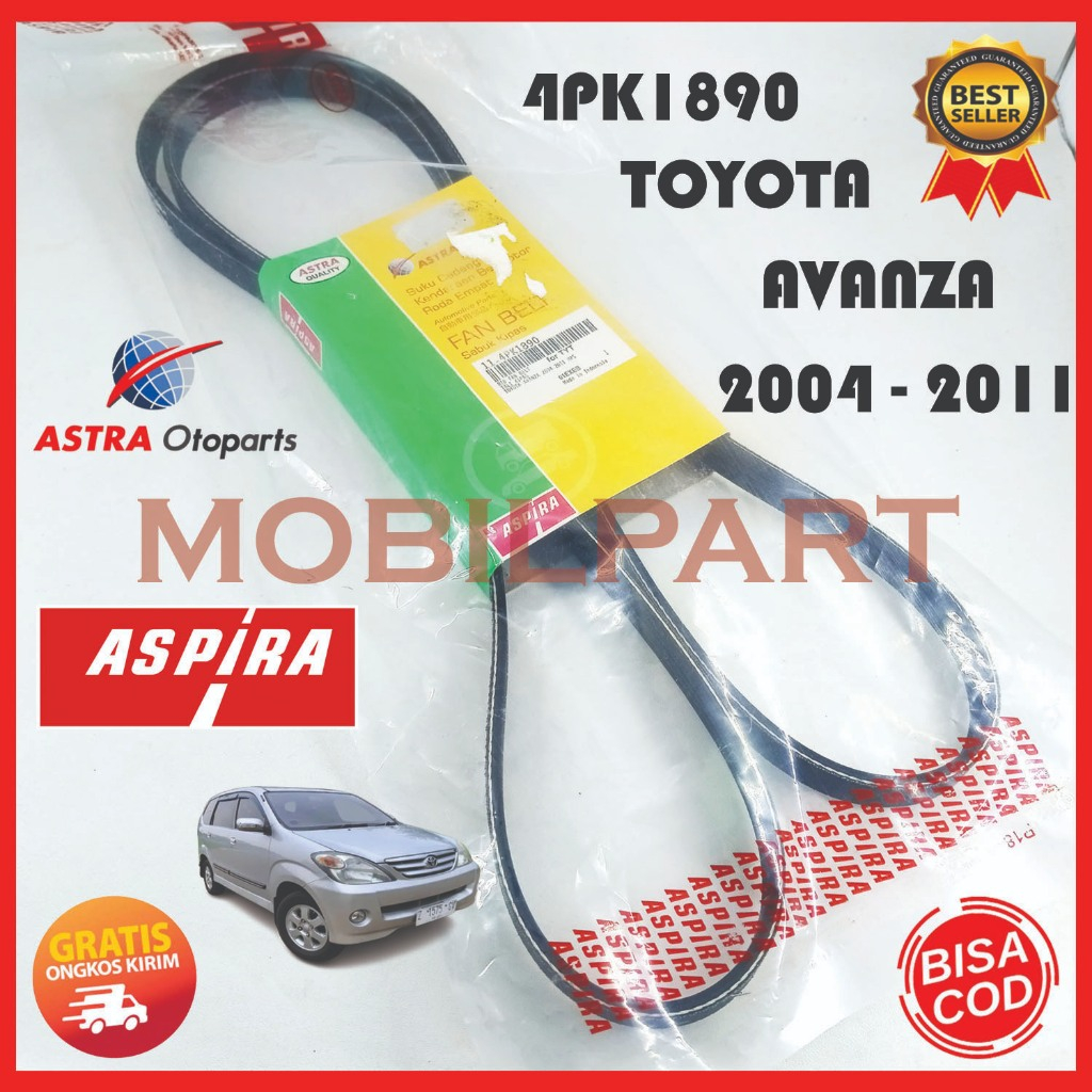 FAN BELT 4PK1890 AVANZA LAMA TAHUN 2004 - 2011 ORIGINAL / XENIA LAMA
