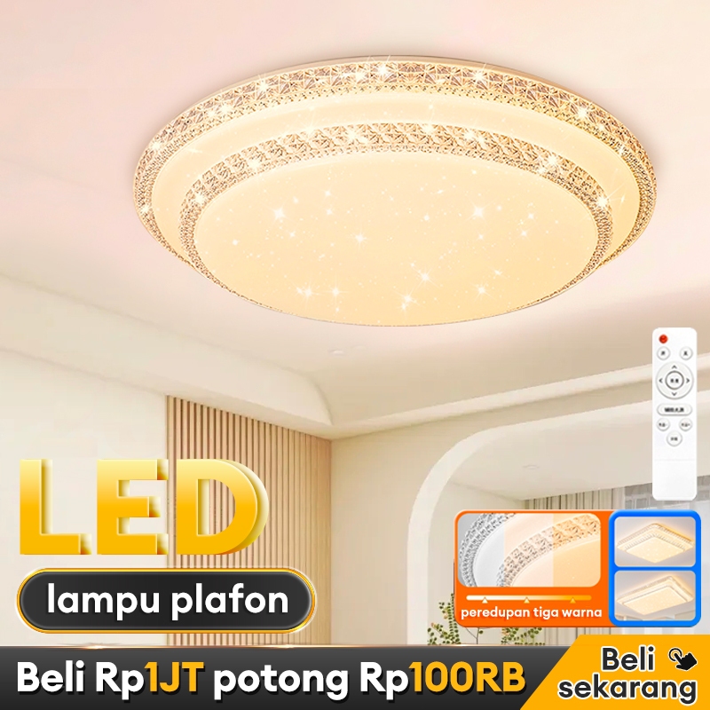 Garansi 30 tahun lampu plafon minimalis moder rumah lampu downlight pvc plafon led 3 Warna Ceiling L