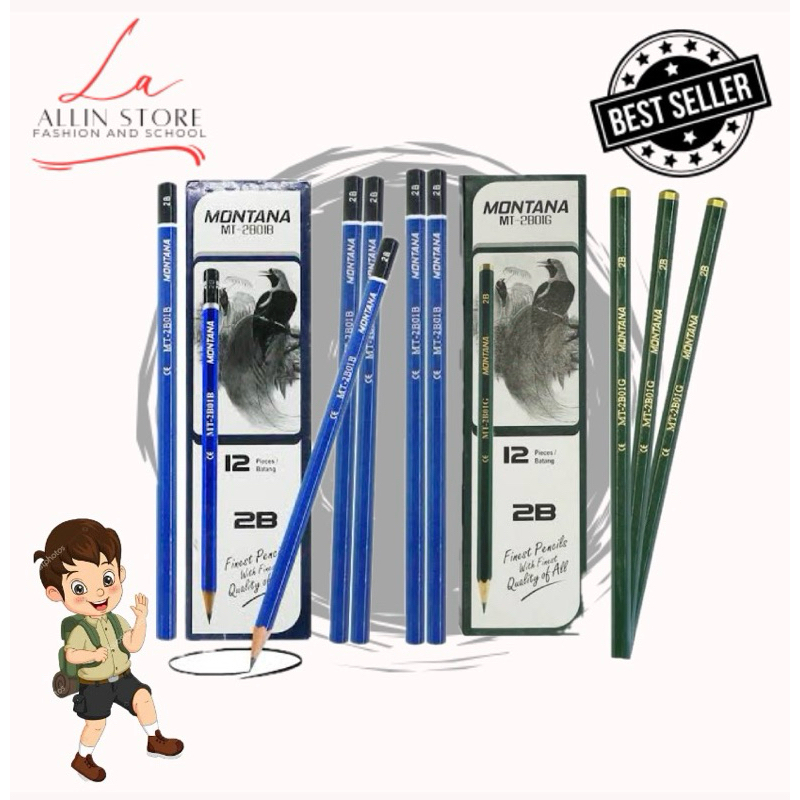 

pensil 2B M2000 Lusin