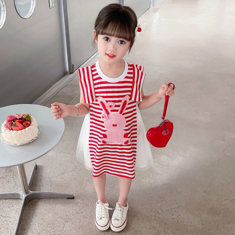 (1-9 tahun) Dress Merah Putih Kemerdekaan Anak Perempuan Import
