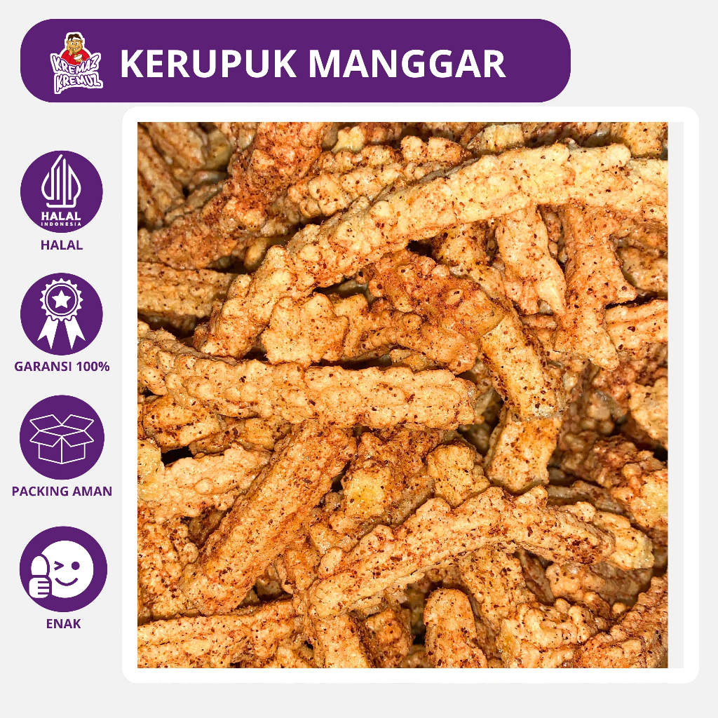 

KERUPUK MANGGAR KRUPUK AKAR KELAPA CAMILAN ENAK GURIH 150gr 75gr