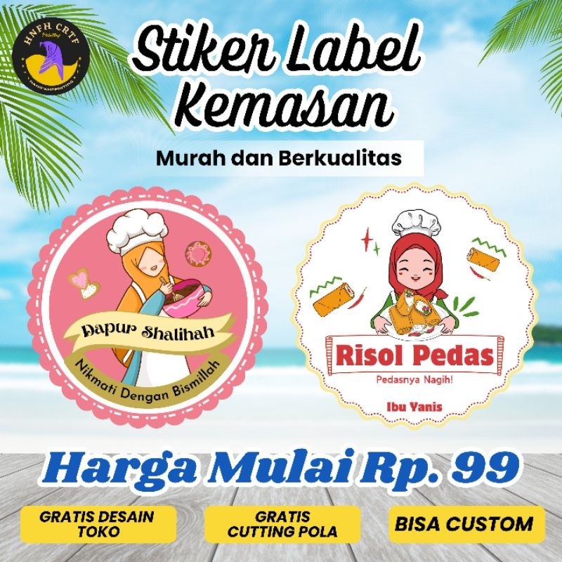 

Stiker Bontak Desain Custom l Label Makanan Desain Custom