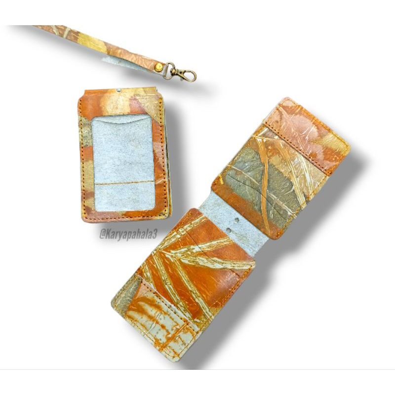 

Id card double motif Ecoprint